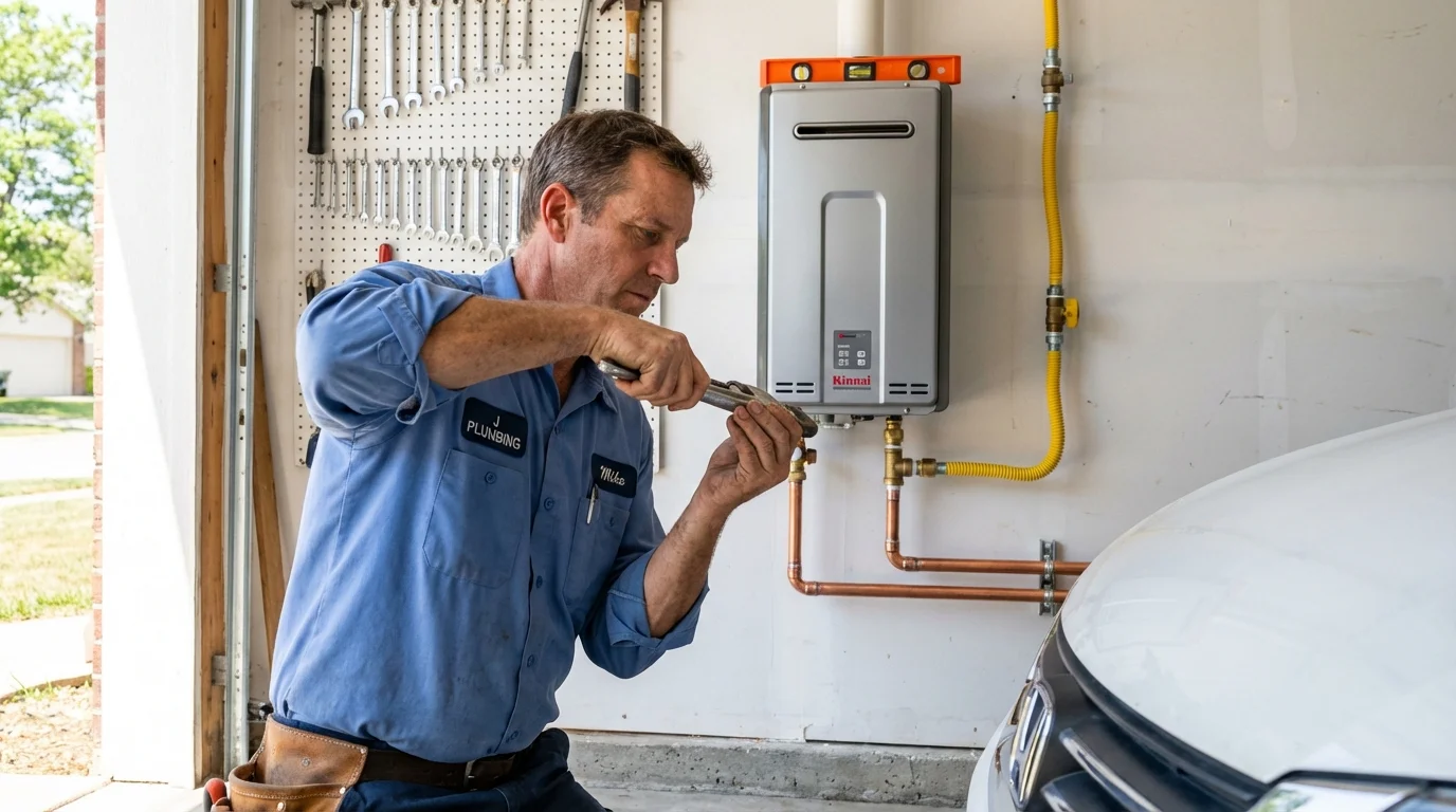 Tankless water heater installation by a Johns Plumbing LLC plumber in Juneau